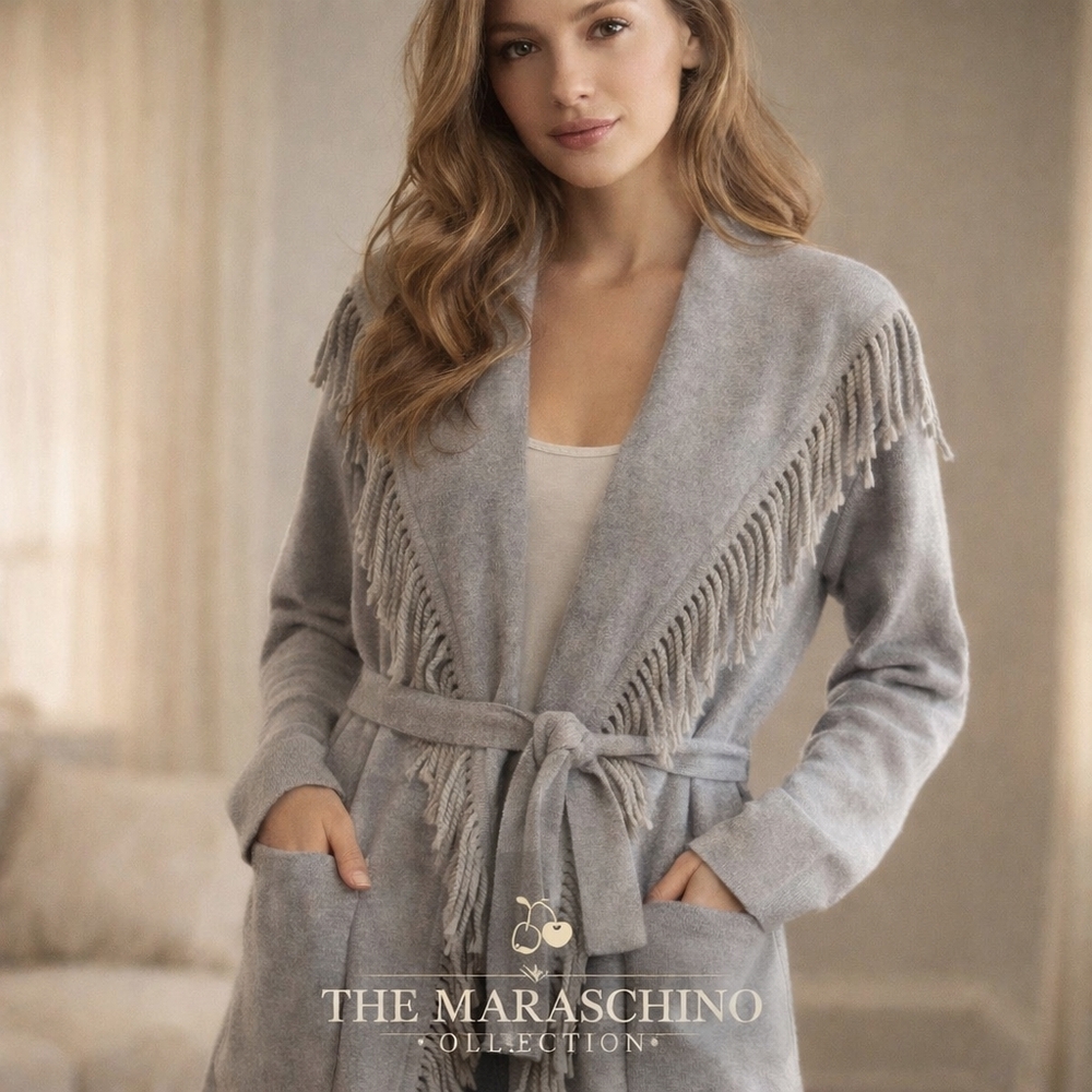 Anthropologie Muche et Muchette Gray Fringe Cardigan | One Size